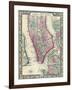 1864, New York, Brooklyn, Manhattan, Jersey City, Hoboken, New Jersey, United States-null-Framed Giclee Print