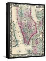 1864, New York, Brooklyn, Manhattan, Jersey City, Hoboken, New Jersey, United States-null-Framed Stretched Canvas