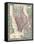 1864, New York, Brooklyn, Manhattan, Jersey City, Hoboken, New Jersey, United States-null-Framed Stretched Canvas