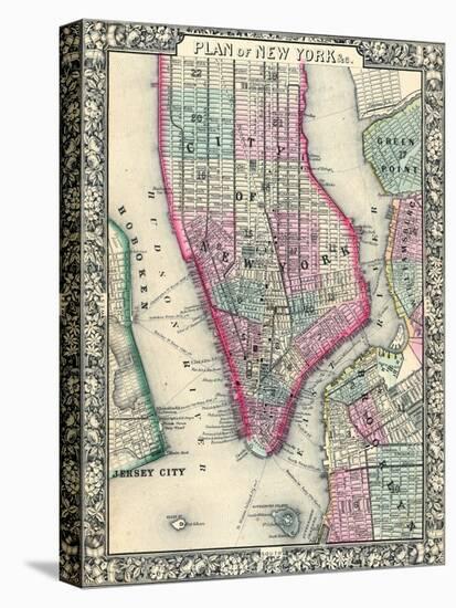 1864, New York, Brooklyn, Manhattan, Jersey City, Hoboken, New Jersey, United States-null-Stretched Canvas