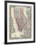 1864, New York, New York, Brooklyn, Manhattan, Jersey City, Hoboken-null-Framed Premium Giclee Print