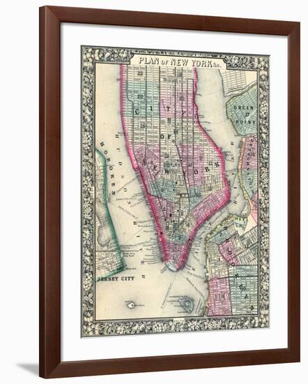 1864, New York, New York, Brooklyn, Manhattan, Jersey City, Hoboken-null-Framed Giclee Print