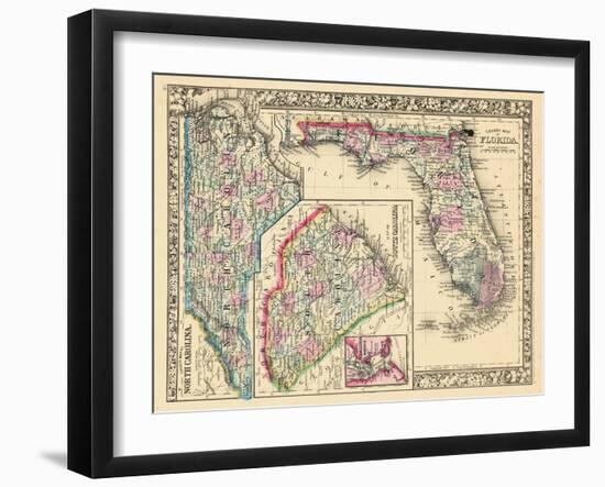 1864, North Carolina, South Carolina, Florida, North Carolina, United States-null-Framed Giclee Print