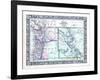 1864, Oregon, Washington and Idaho Mitchell Plate, Idaho, United States-null-Framed Giclee Print