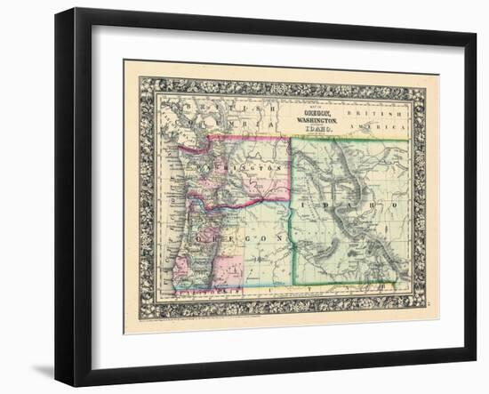 1864, Oregon, Washington and Idaho, Oregon, United States-null-Framed Giclee Print