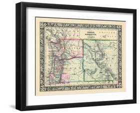 1864, Oregon, Washington and Idaho, Oregon, United States-null-Framed Giclee Print