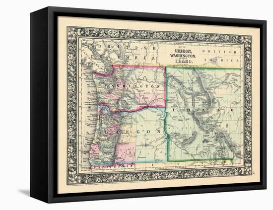 1864, Oregon, Washington and Idaho, Oregon, United States-null-Framed Stretched Canvas