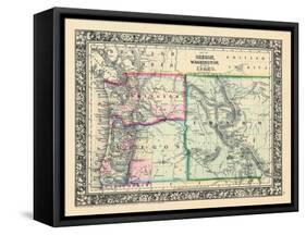 1864, Oregon, Washington and Idaho, Oregon, United States-null-Framed Stretched Canvas