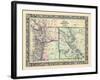 1864, Oregon, Washington and Idaho, Oregon, United States-null-Framed Giclee Print