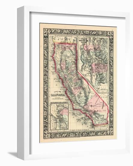 1864, United States, California, Utah, North America, California, Great Salt Lake Country-null-Framed Giclee Print