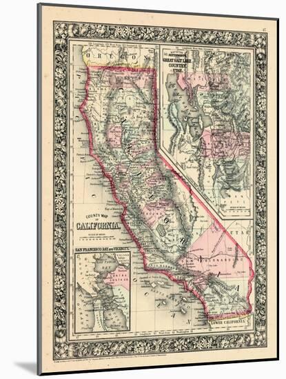 1864, United States, California, Utah, North America, California, Great Salt Lake Country-null-Mounted Giclee Print