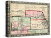 1864, United States, Colorado, Kansas, Nebraska, North America, Kansas, Nebraska, Colorado, Dakota-null-Stretched Canvas