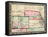 1864, United States, Colorado, Kansas, Nebraska, North America, Kansas, Nebraska, Colorado, Dakota-null-Framed Stretched Canvas