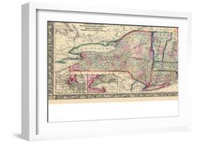 1864, United States, Connecticut, Maine, Massachusetts, New Hampshire, New Jersey, New York, Penn-null-Framed Giclee Print