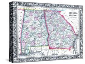 1864, United States, Georgia, Alabama, Florida, North America, Georgia and Alabama-null-Stretched Canvas