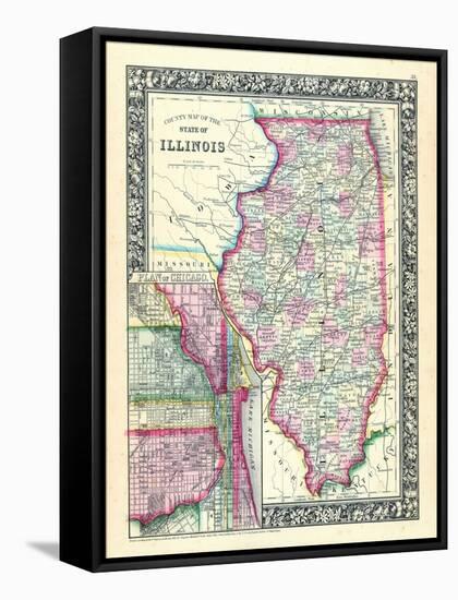 1864, United States, Illinois, North America, Illinois, Chicago-null-Framed Stretched Canvas