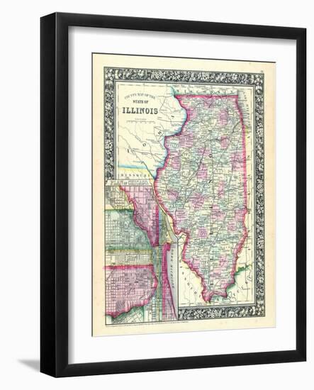 1864, United States, Illinois, North America, Illinois, Chicago-null-Framed Giclee Print