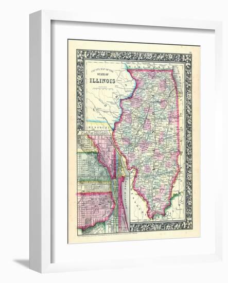 1864, United States, Illinois, North America, Illinois, Chicago-null-Framed Giclee Print