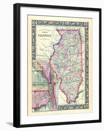 1864, United States, Illinois, North America, Illinois, Chicago-null-Framed Giclee Print