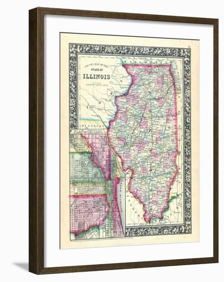 1864, United States, Illinois, North America, Illinois, Chicago-null-Framed Giclee Print