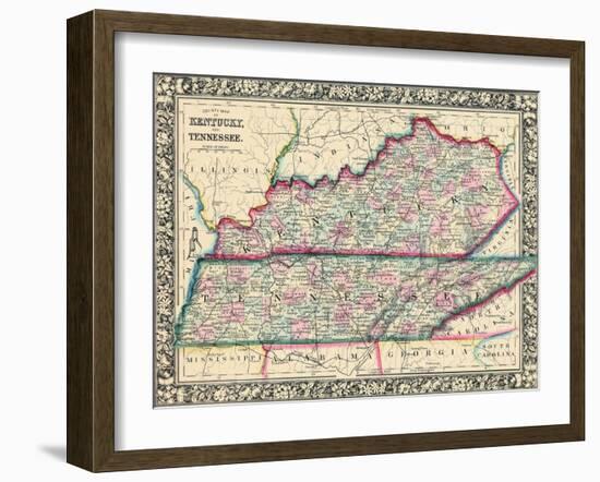 1864, United States, Kentucky, Tennessee, North America, Kentucky and Tennessee-null-Framed Giclee Print