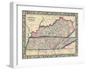 1864, United States, Kentucky, Tennessee, North America, Kentucky and Tennessee-null-Framed Giclee Print