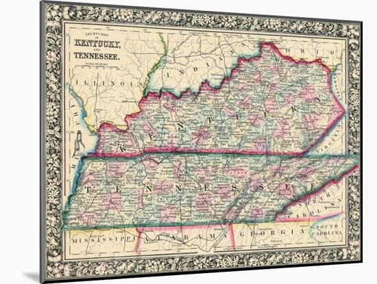 1864, United States, Kentucky, Tennessee, North America, Kentucky and Tennessee-null-Mounted Giclee Print