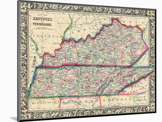 1864, United States, Kentucky, Tennessee, North America, Kentucky and Tennessee-null-Mounted Giclee Print