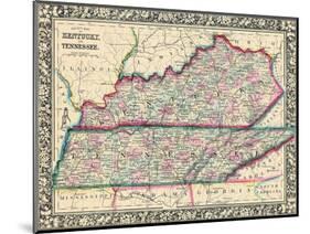 1864, United States, Kentucky, Tennessee, North America, Kentucky and Tennessee-null-Mounted Giclee Print