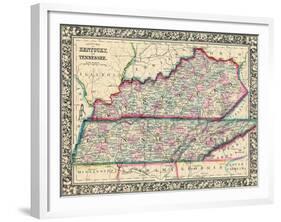 1864, United States, Kentucky, Tennessee, North America, Kentucky and Tennessee-null-Framed Giclee Print