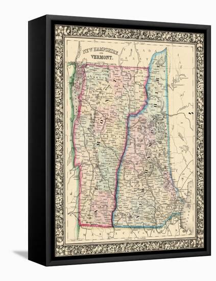 1864, United States, New Hampshire, Vermont, North America, New Hampshire and Vermont-null-Framed Stretched Canvas