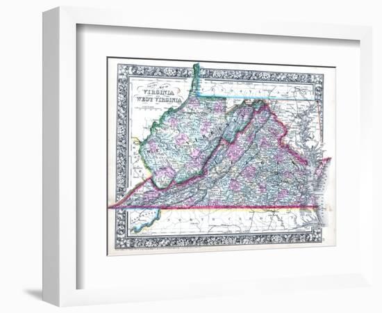 1864, Virginia and West Virginia Mitchell Plate, Virginia, United States-null-Framed Giclee Print