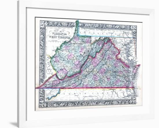 1864, Virginia and West Virginia Mitchell Plate, Virginia, United States-null-Framed Giclee Print