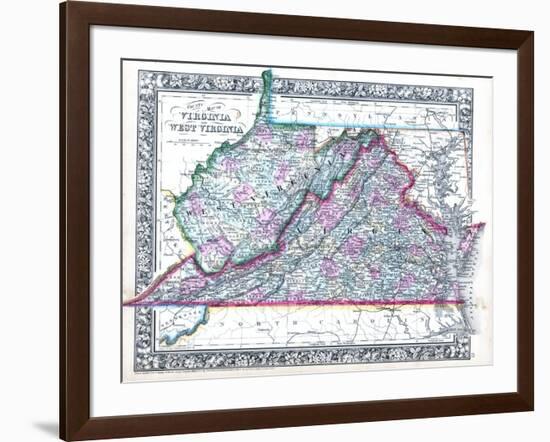 1864, Virginia and West Virginia Mitchell Plate, Virginia, United States-null-Framed Giclee Print