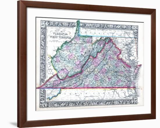 1864, Virginia and West Virginia Mitchell Plate, Virginia, United States-null-Framed Giclee Print