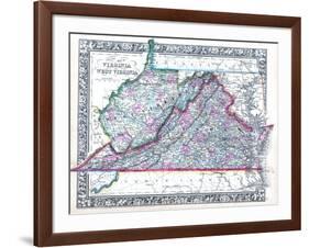 1864, Virginia and West Virginia Mitchell Plate, Virginia, United States-null-Framed Giclee Print