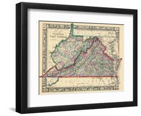 1864, Virginia and West Virginia Mitchell Plate, West Virginia, United States-null-Framed Giclee Print