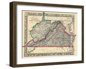 1864, Virginia and West Virginia Mitchell Plate, West Virginia, United States-null-Framed Giclee Print