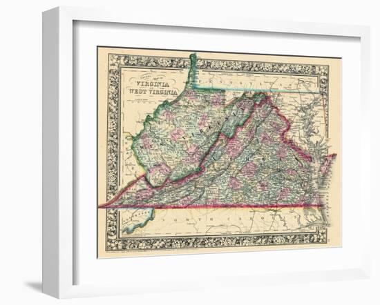 1864, Virginia and West Virginia Mitchell Plate, West Virginia, United States-null-Framed Giclee Print