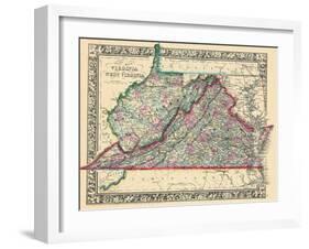 1864, Virginia and West Virginia Mitchell Plate, West Virginia, United States-null-Framed Giclee Print