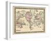 1864, World, World Map-null-Framed Giclee Print