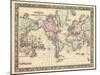 1864, World, World Map-null-Mounted Giclee Print