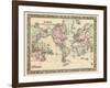 1864, World, World Map-null-Framed Giclee Print