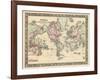 1864, World, World Map-null-Framed Giclee Print