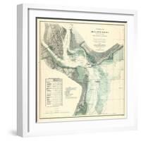 1865, Charleston Harbor Chart South Carolina, South Carolina, United States-null-Framed Giclee Print