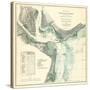 1865, Charleston Harbor Chart South Carolina, South Carolina, United States-null-Stretched Canvas