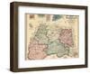 1865, Montgomery County Wall Map, Maryland, United States-null-Framed Giclee Print