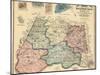 1865, Montgomery County Wall Map, Maryland, United States-null-Mounted Giclee Print