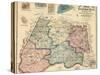 1865, Montgomery County Wall Map, Maryland, United States-null-Stretched Canvas