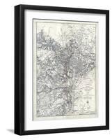 1865, Washington D.C., Civil War, Military Wall Map, District of Columbia, United States-null-Framed Giclee Print